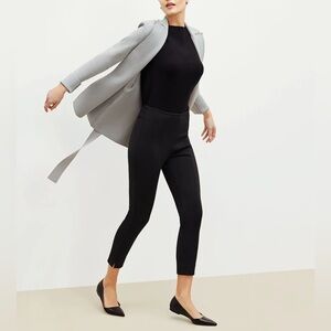 MM Lafleur The Shaw Pant Scuba Black 0 Ankle High Rise Minimalist Work Career